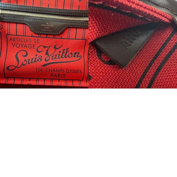 LOUIS VUITTON Authentic Brown Damier Canvas Neverfull PM Bag - Picture 5 of 5